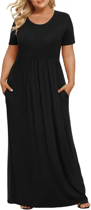 LONGYUAN Women's Plus Size Maxi Dresses