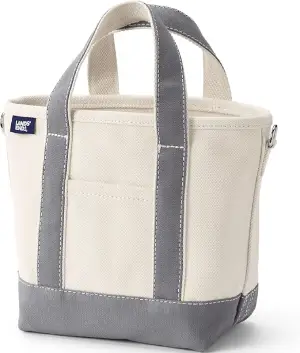 Lands End Open Top Canvas Tote Bag