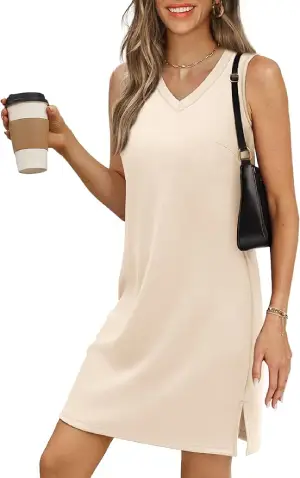 V-Neck Summer Casual Beach Dress