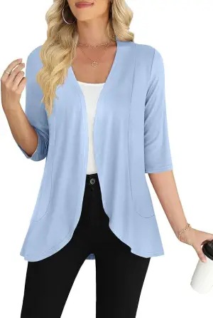 Yincro Women's Casual 3/4 Sleeve Cardigan