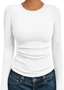 AUTOMET Womens Long Sleeve Shirts Tops