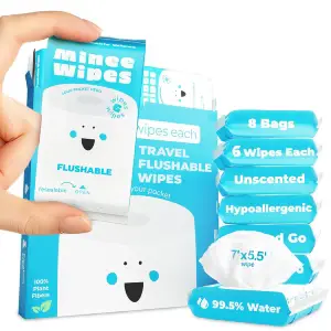 Moonies Compact Travel Flushable Wipes