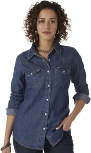 Wrangler Women's Denim Snap Shirt
