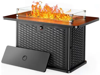 Ciays 43-Inch Rectangular Propane Fire Pit