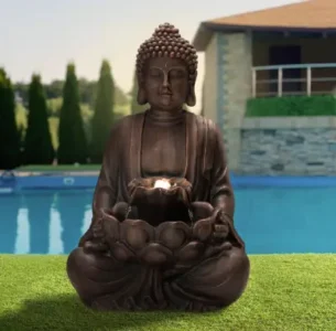 Glitzhome Buddha Fountain